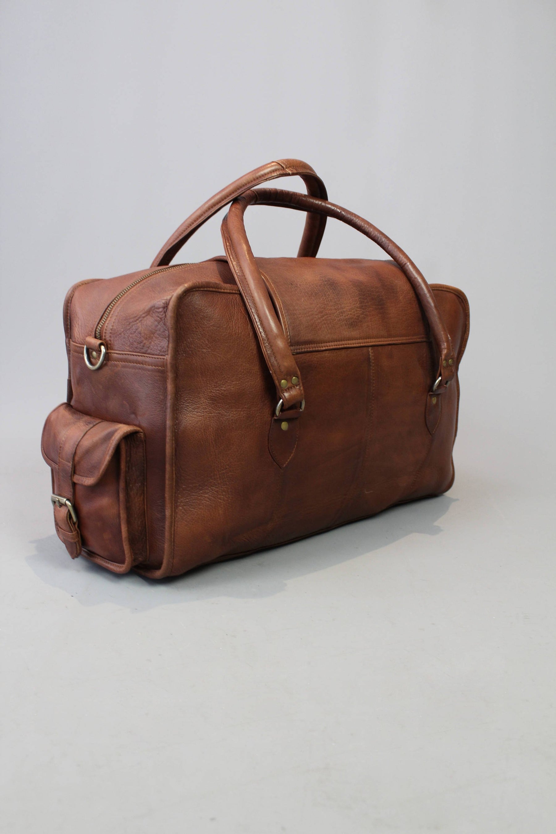 Widows Sons Travel Bag - Handmade Genuine Leather - Bricks Masons