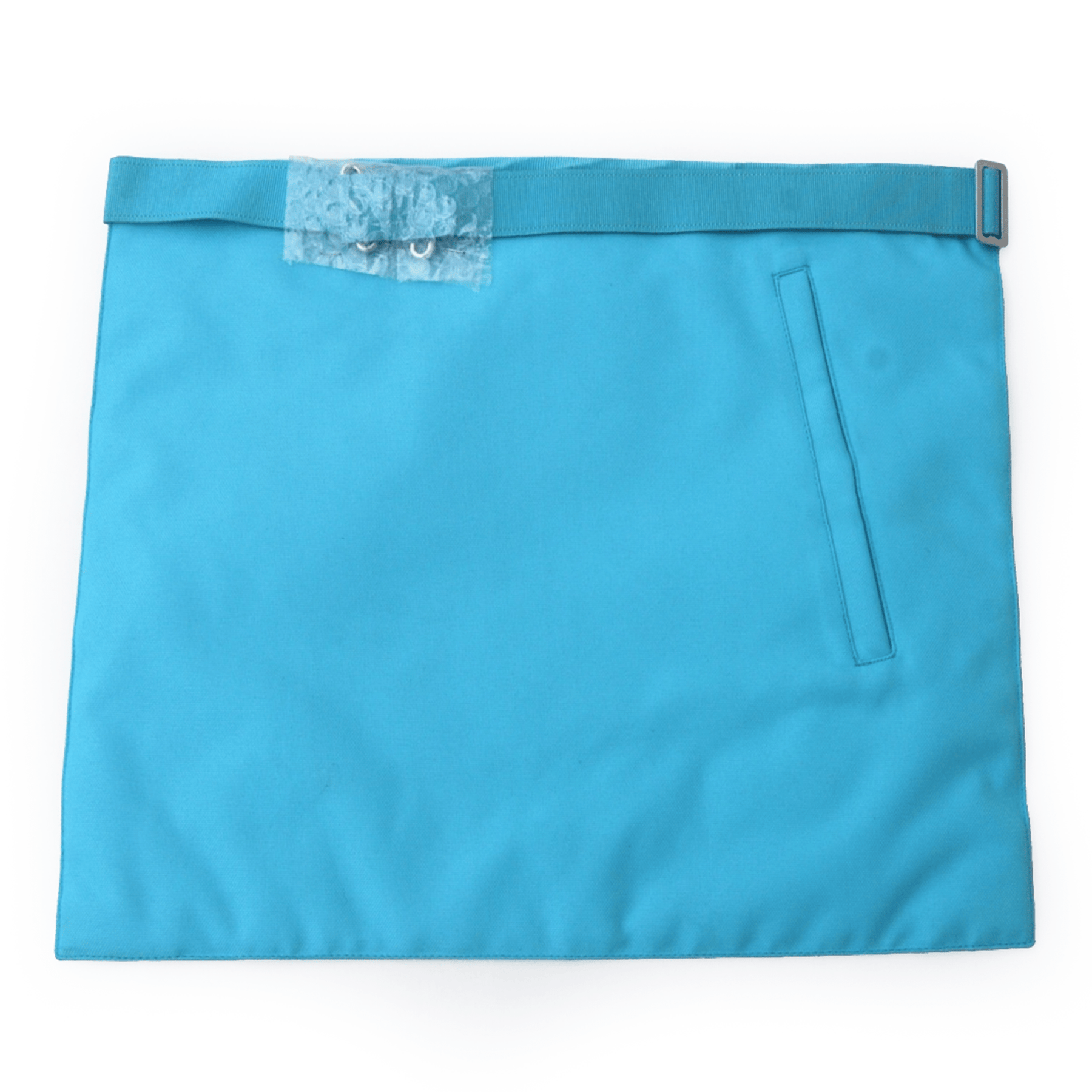 Worshipful Master Emulation Rite Apron - Turquoise Moire with Silver Triple Taus - Bricks Masons