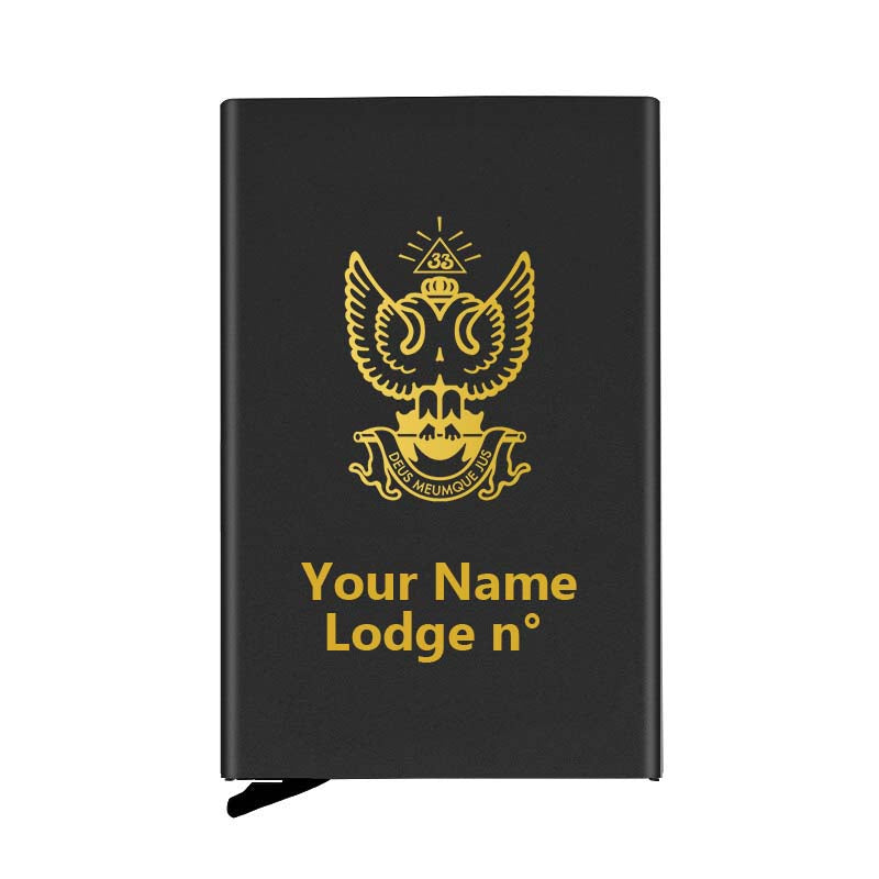 33rd Degree Scottish Rite Credit Card Holder - Wings Up Various Colors - Bricks Masons