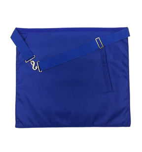 Junior Steward Blue Lodge Officer Apron - Royal Blue Wreath Embroidery - Bricks Masons