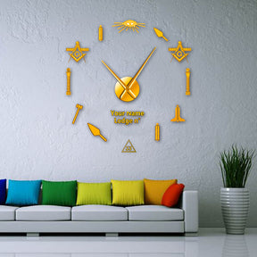 33rd Degree Scottish Rite Clock - Frameless Design - Bricks Masons