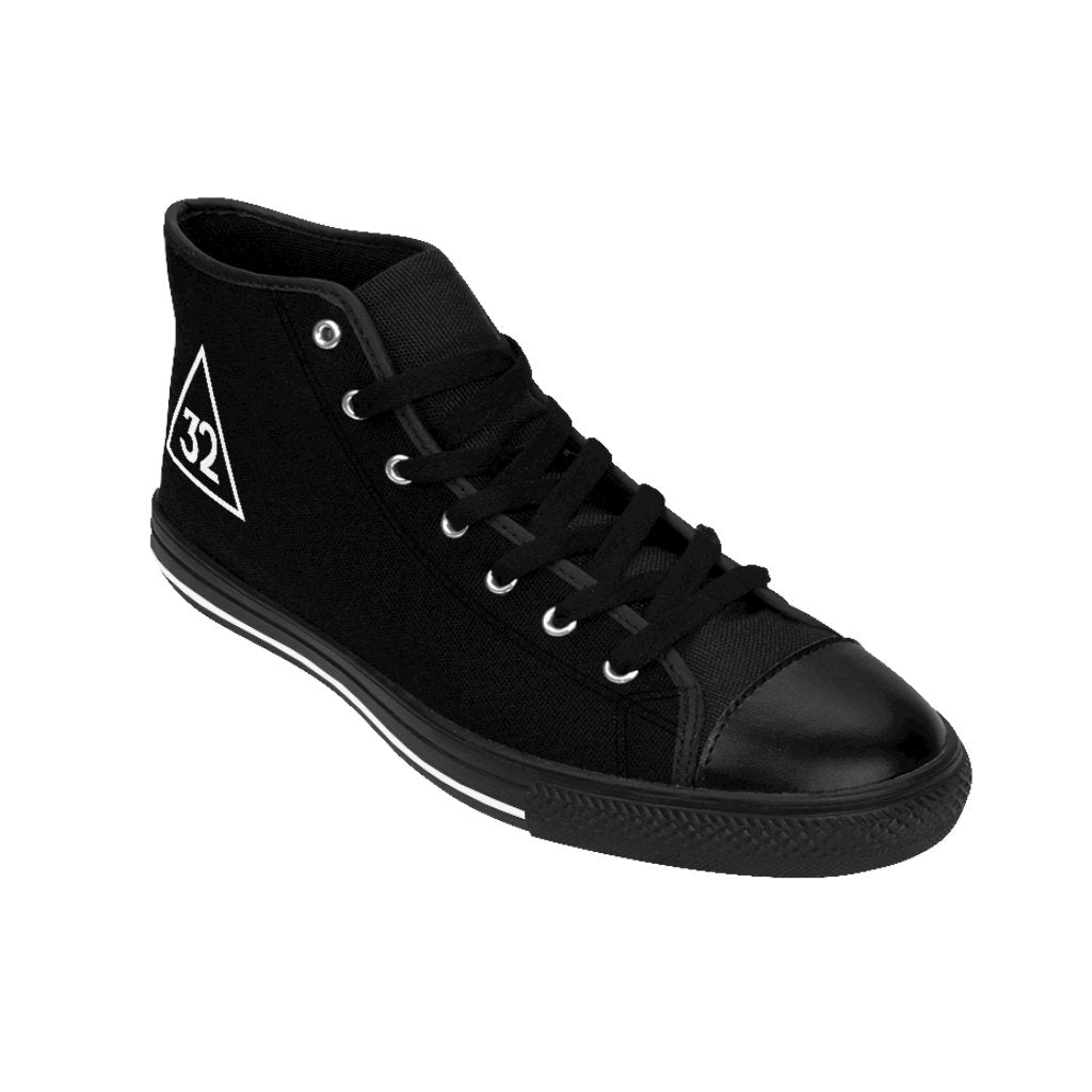 32nd Degree Scottish Rite Sneaker - High-top Black & White - Bricks Masons