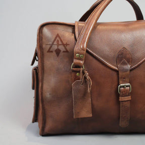 Council Travel Bag - Handmade Genuine Leather - Bricks Masons