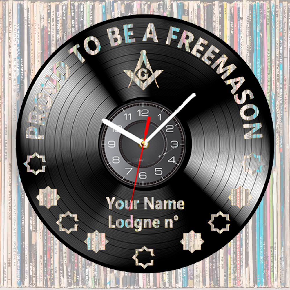 Master Mason Blue Lodge Clock - Vinyl Record - Bricks Masons