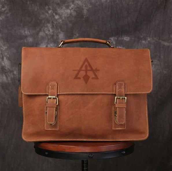 Council Briefcase - Handmade Leather - Bricks Masons