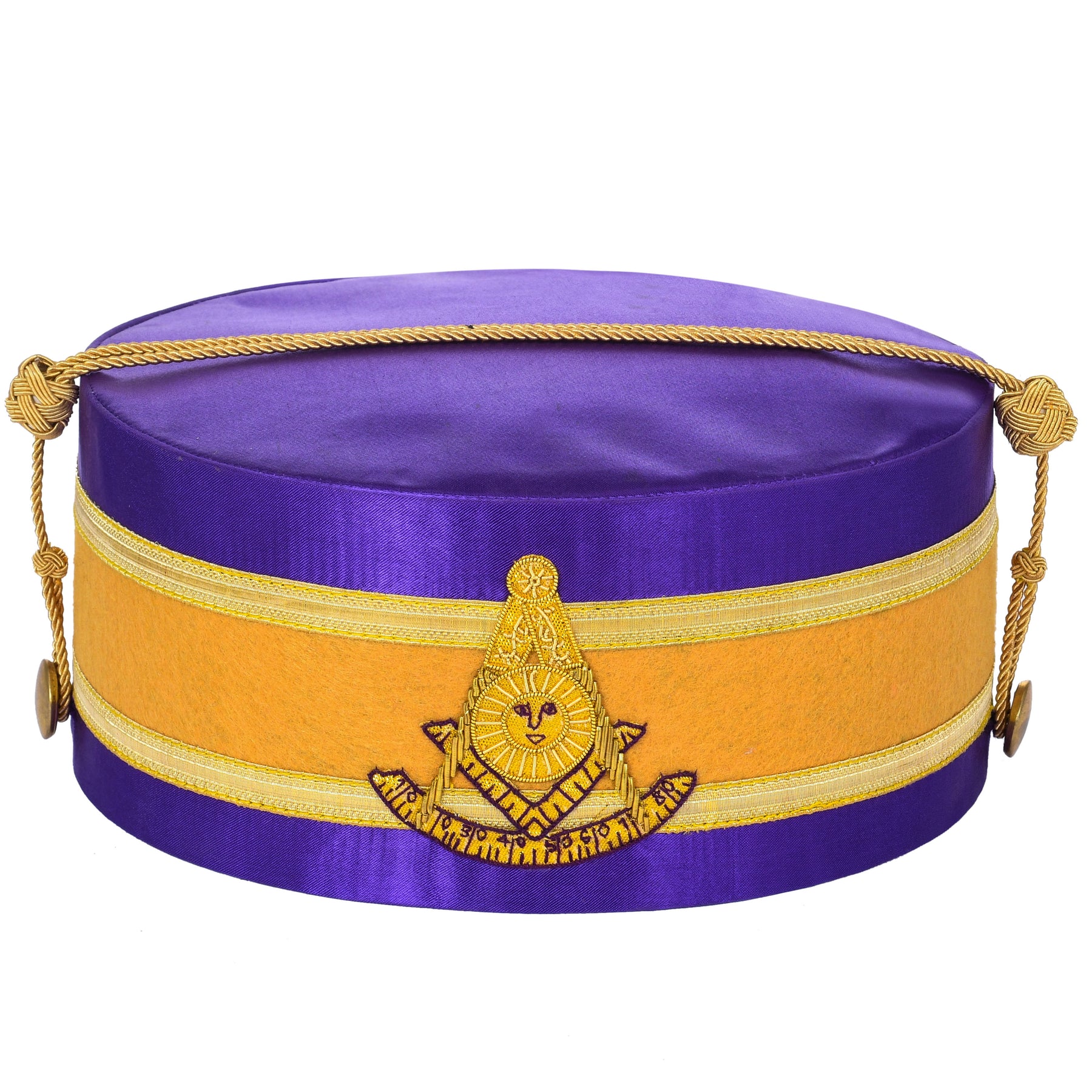 Past Master Blue Lodge Crown Cap - Purple Backing - Bricks Masons