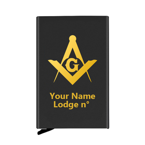 Master Mason Blue Lodge Credit Card Holder - Various Colors - Bricks Masons