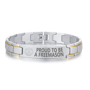 Grand Master Blue Lodge Bracelet - Stainless Steel - Bricks Masons