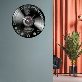 33rd Degree Scottish Rite Clock - Wings Up Vinyl Record - Bricks Masons