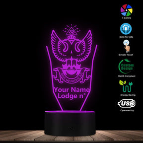 33rd Degree Scottish Rite LED Sign - Wings Up Various Colors - Bricks Masons