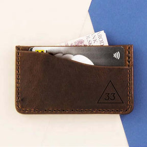 33rd Degree Scottish Rite Wallet - Dark Brown - Bricks Masons