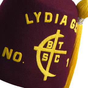 Lady Knights Crusaders Fez Hat - Red With Gold Tassel - Bricks Masons