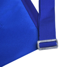 Past Master Blue Lodge California Regulation Apron - Royal Blue with Gold Sun - Bricks Masons