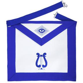 Musician Blue Lodge Officer Apron - Machine Embroidery - Bricks Masons