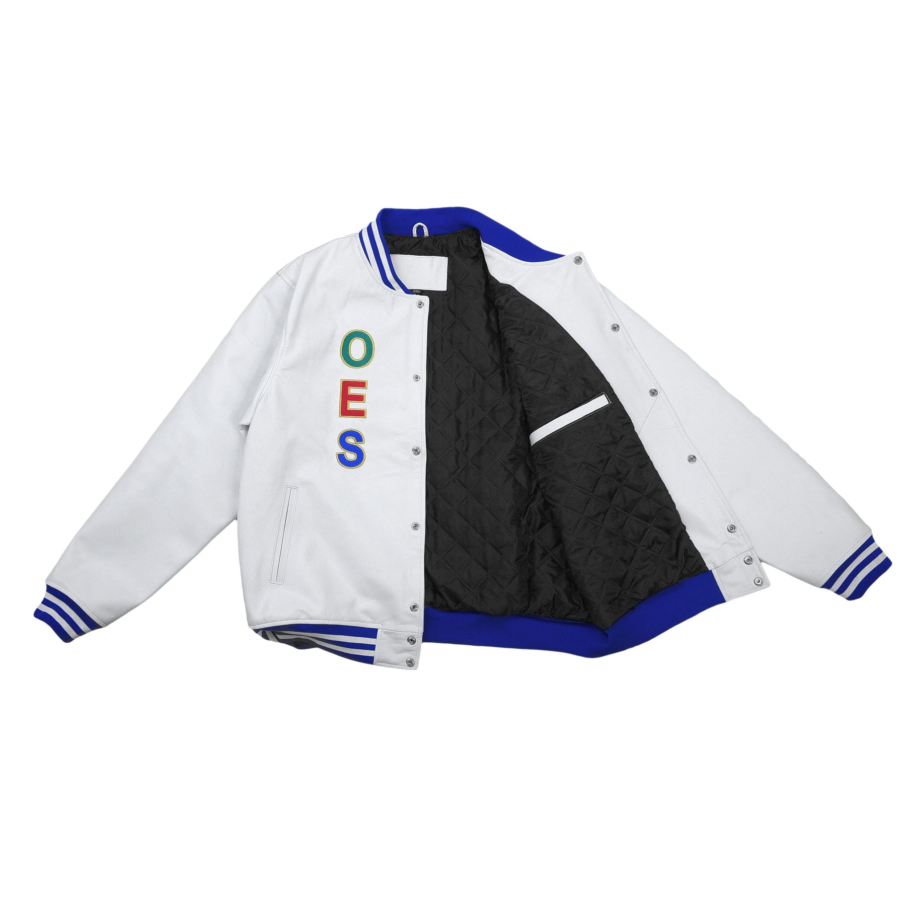 OES Jacket - White Leather - Bricks Masons