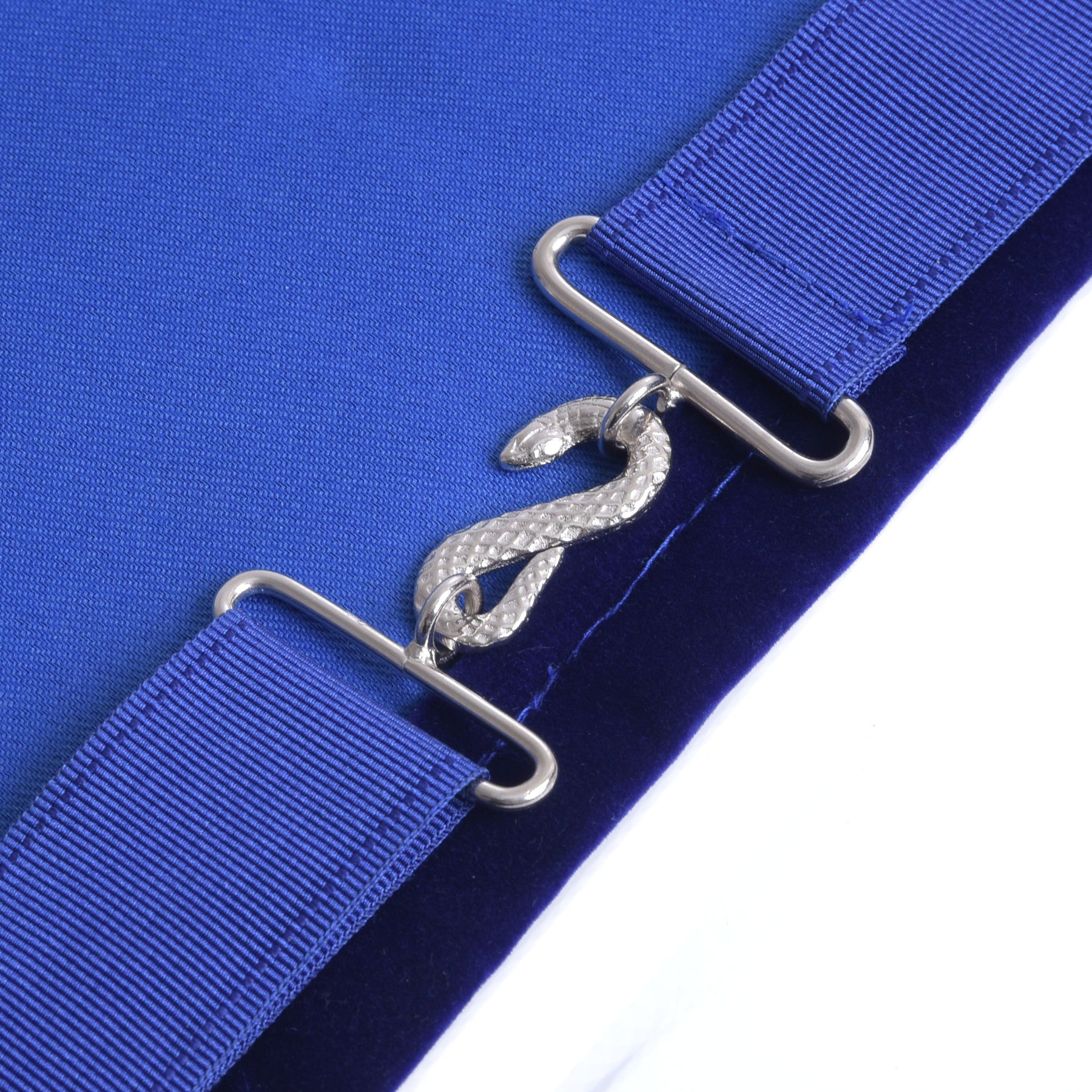 Secretary Scottish Rite Officer Apron - Navy Blue With Fringe & Side Tabs - Bricks Masons