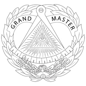 Grand Master Blue Lodge Briefcase - Handmade Leather - Bricks Masons