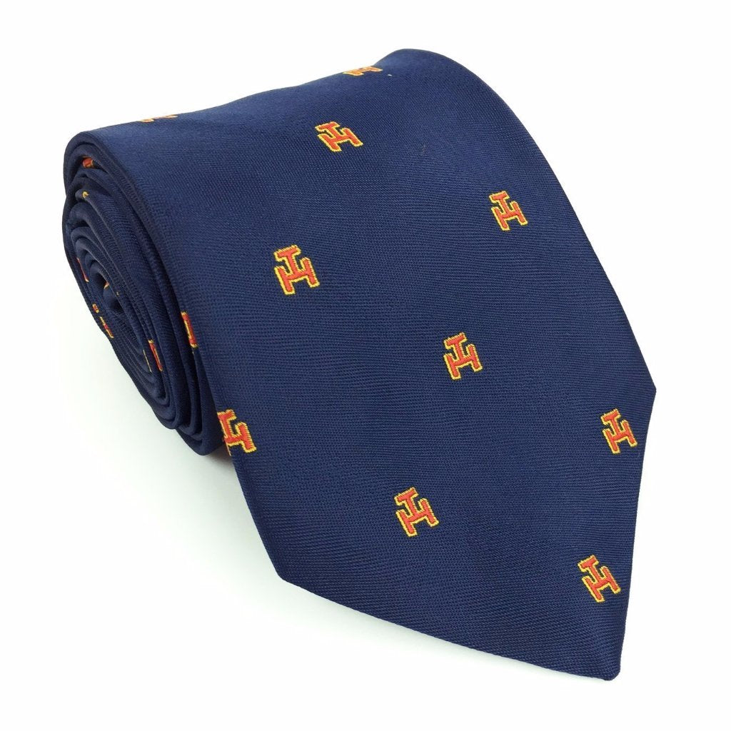 Royal Arch Chapter Necktie - Navy Blue Silk Fabric - Bricks Masons