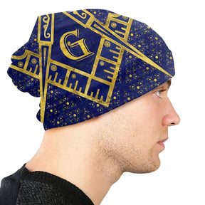 Master Mason Blue Lodge Beanie - Blue & Gold - Bricks Masons