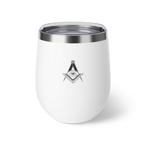 Master Mason Blue Lodge Vacuum Cup - Square & Compass All Seeing Eye - Bricks Masons