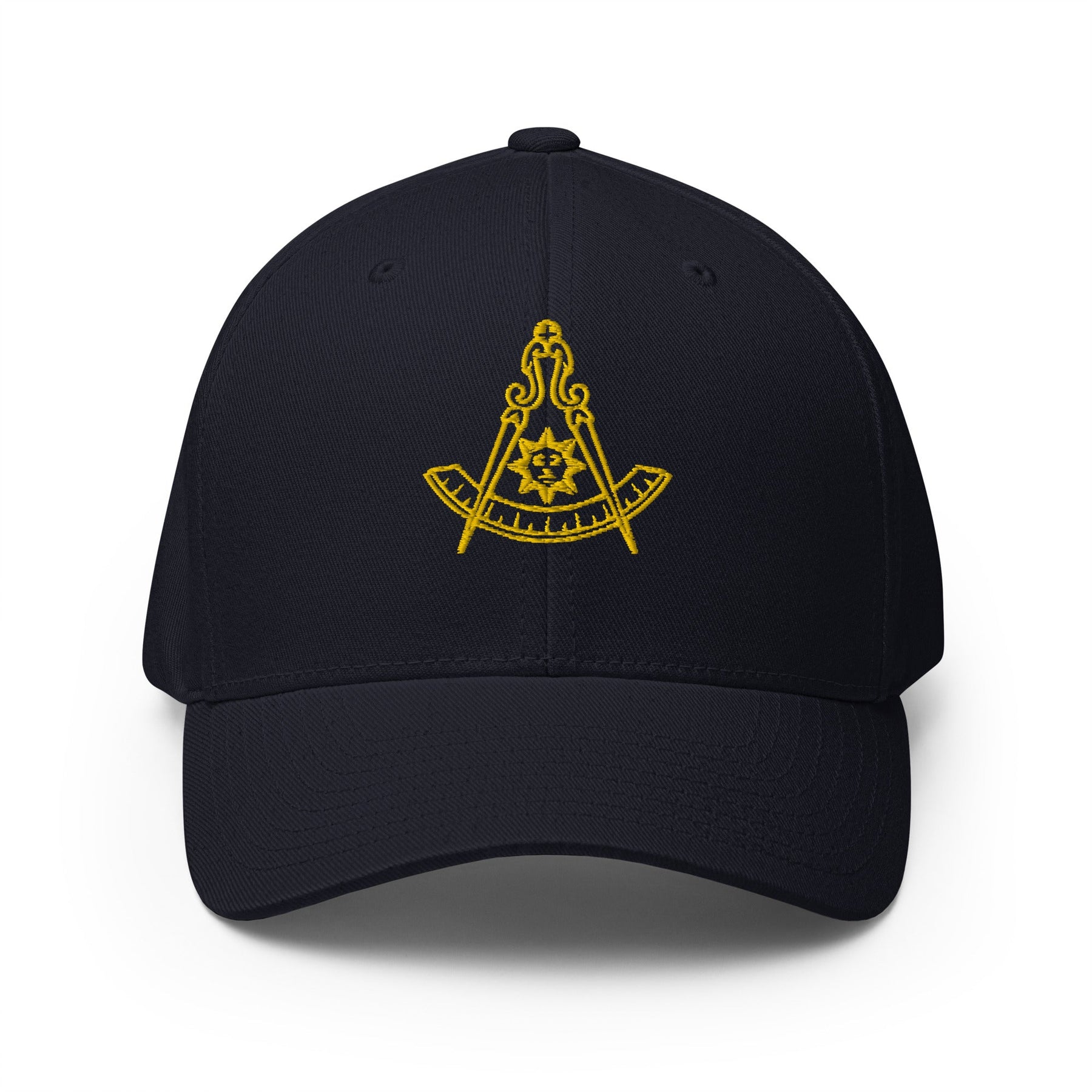 Past Master Blue Lodge California Regulation Baseball Cap - Golden Embroidery - Bricks Masons