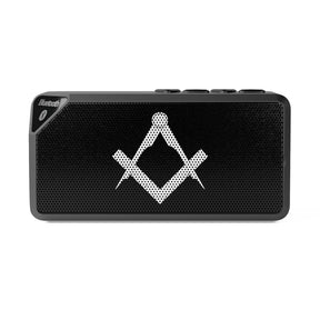 Master Mason Blue Lodge Bluetooth Speaker - Black with Square & Compass - Bricks Masons