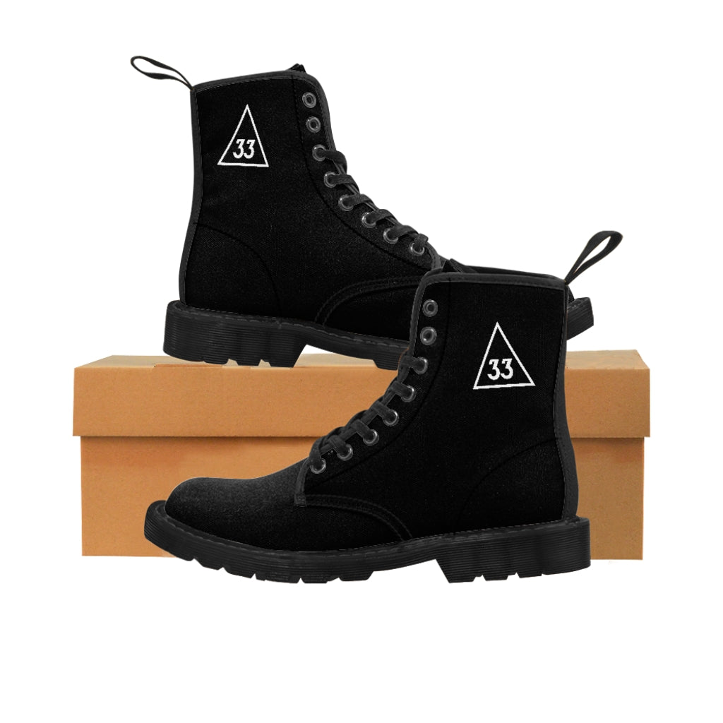 33rd Degree Scottish Rite Boot - Nylon Canvas - Bricks Masons