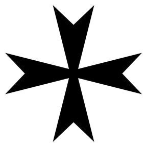Order Of Malta Commandery Bracelet - Black & Brown - Bricks Masons