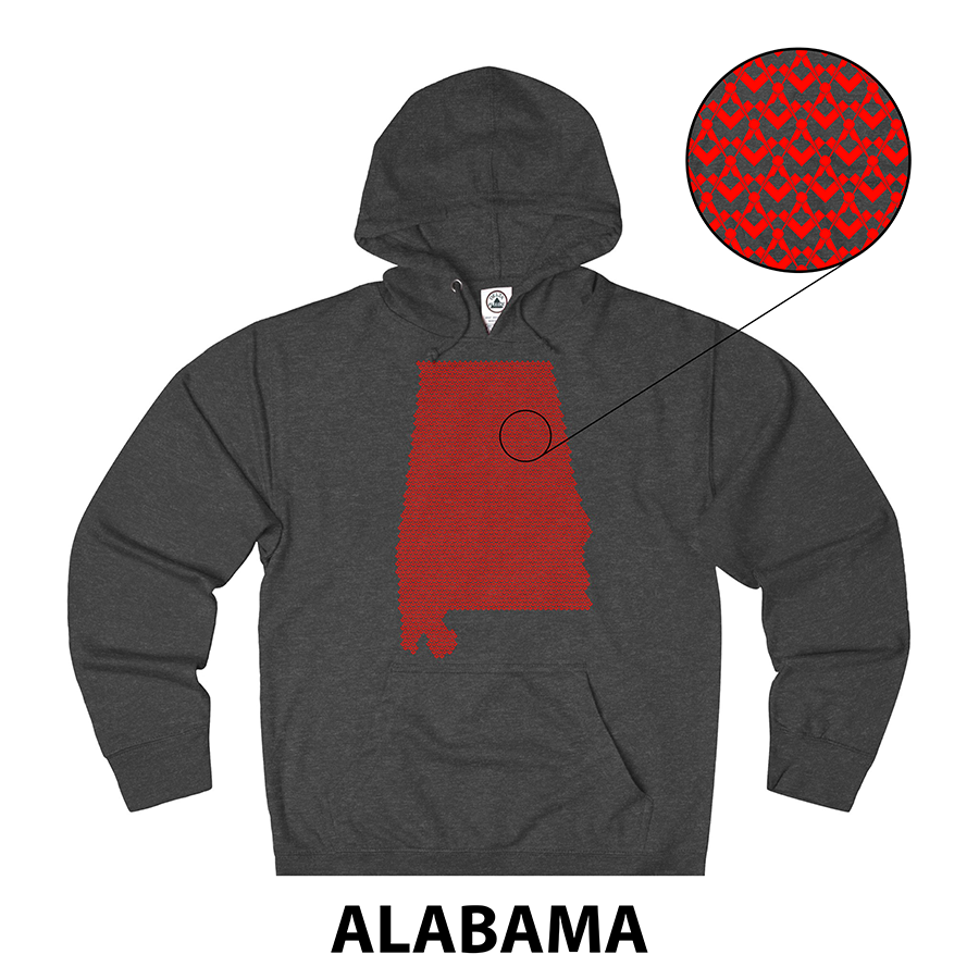 Masonic Hoodie - ALABAMA State - Bricks Masons