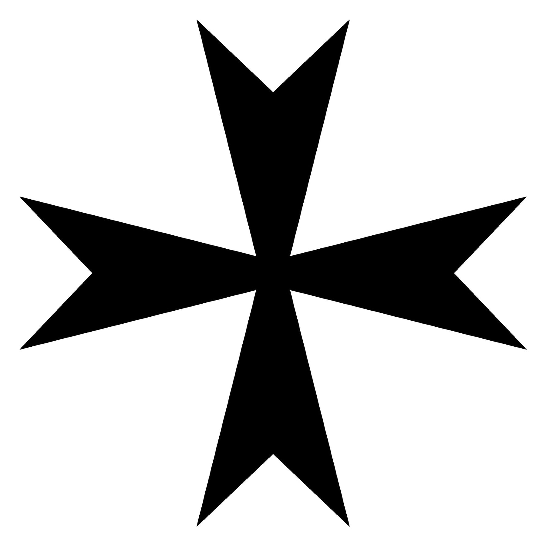 Order of Malta Commandery Ring - Black Silver Tungsten - Bricks Masons