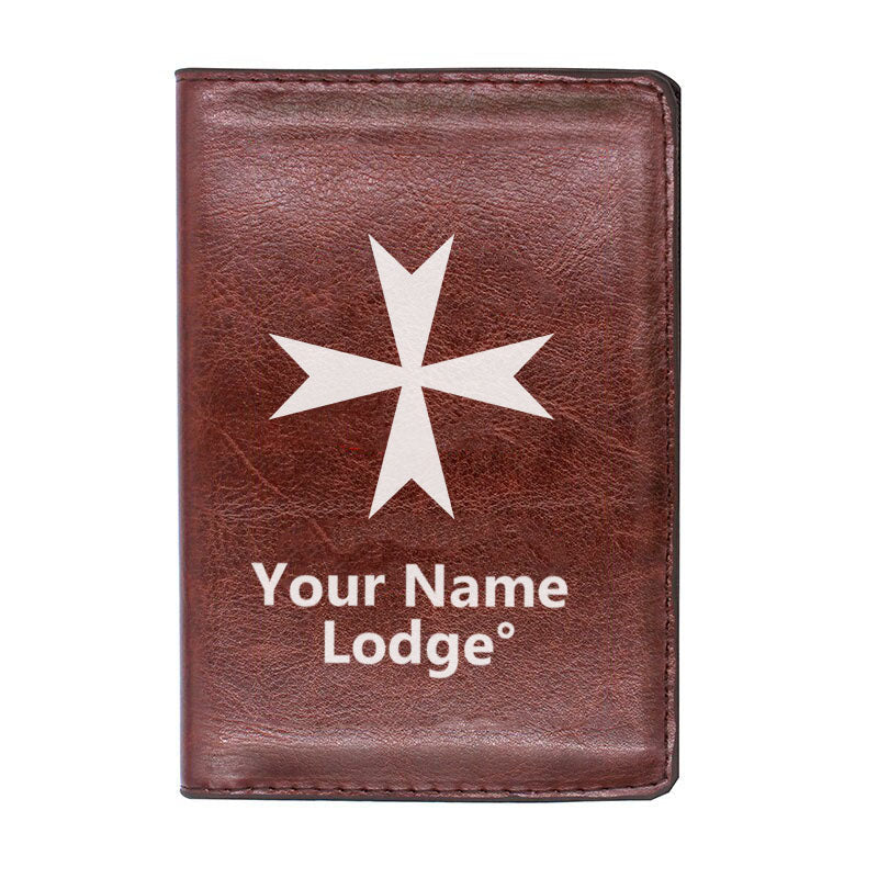 Order Of Malta Commandery Wallet - Black & Brown - Bricks Masons