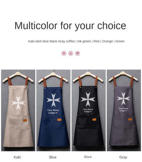 Order Of Malta Commandery Work Apron - Various Colors - Bricks Masons