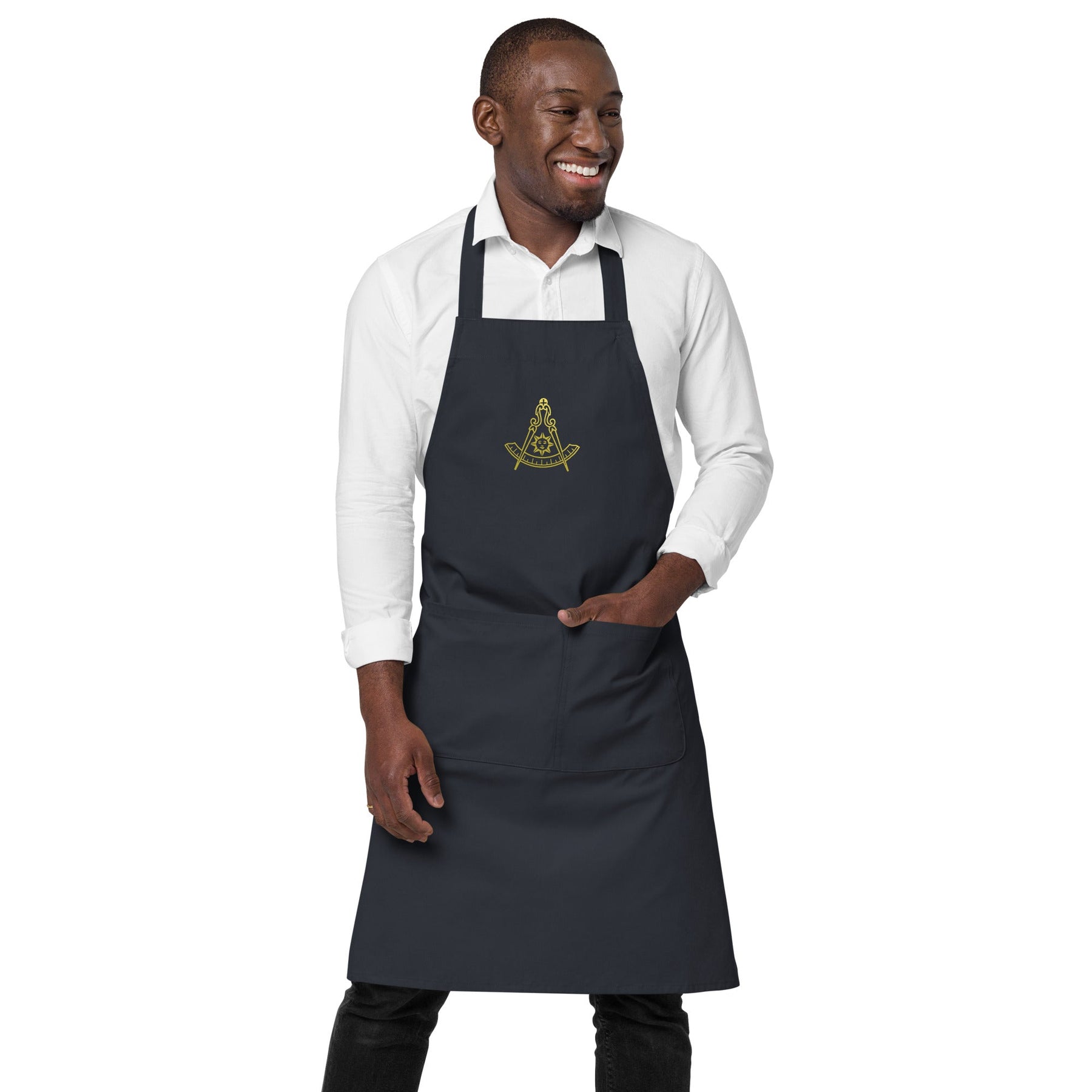 Past Master Blue Lodge California Regulation Kitchen Apron - Various Cotton Colors - Bricks Masons