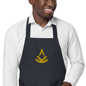 Past Master Blue Lodge Kitchen Apron - Various Organic Cotton Colors - Bricks Masons