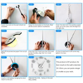 Past Master Blue Lodge California Regulation Clock - Frameless Design - Bricks Masons