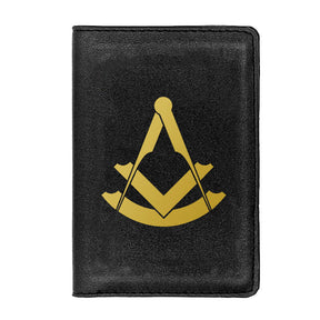 Past Master Blue Lodge Wallet - Black & Brown - Bricks Masons