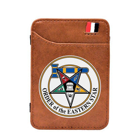 Master Mason Blue Lodge Wallet - Compass And Square G and Credit Card Holder (4 colors) - Bricks Masons