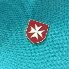 Order Of Malta Commandery Lapel Pin - 2pcs Red - Bricks Masons