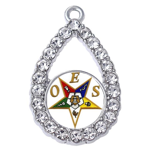 Teardrop Order of Eastern Star OES Charms Pendants - Bricks Masons