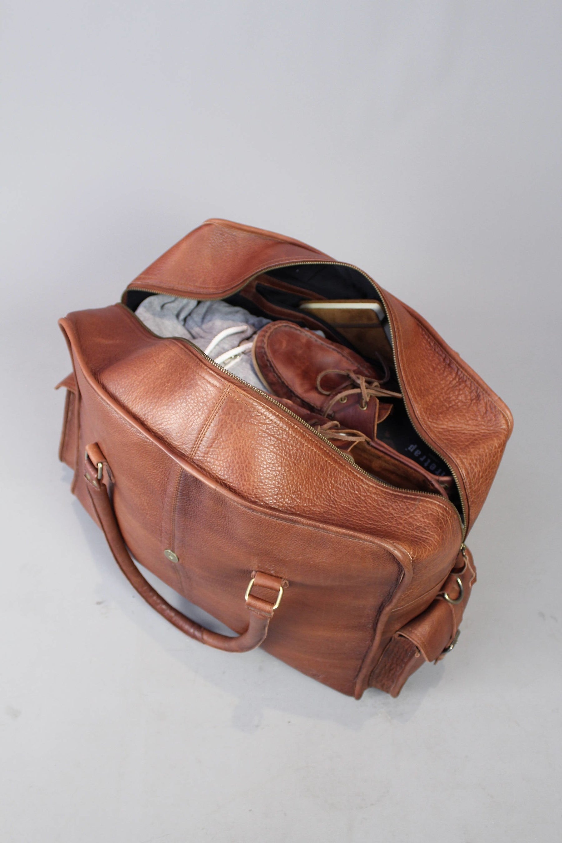 Royal Arch Chapter Travel Bag - Genuine Brown Leather - Bricks Masons