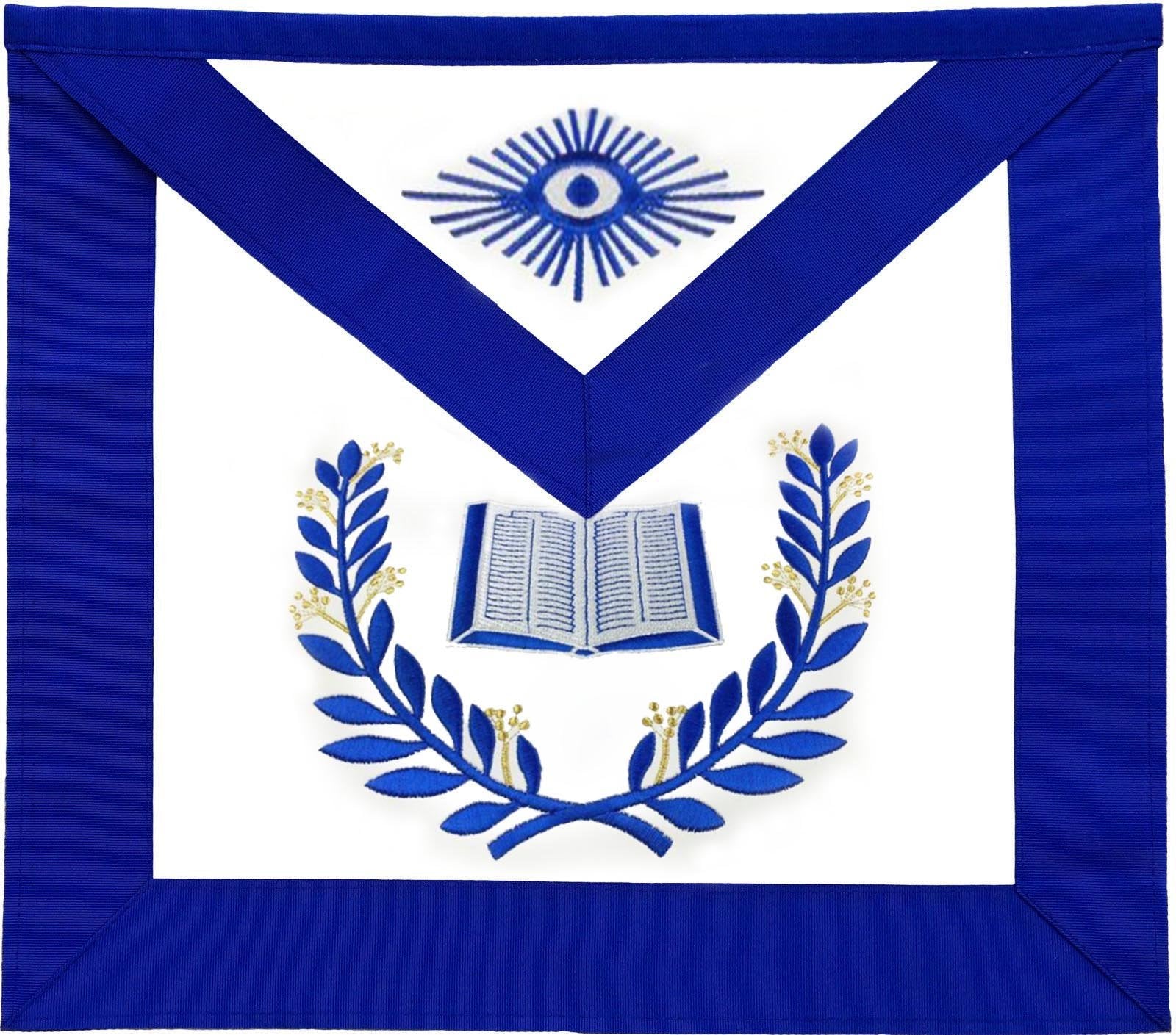 Masonic Blue Lodge Officers Aprons with Wreath - Bricks Masons