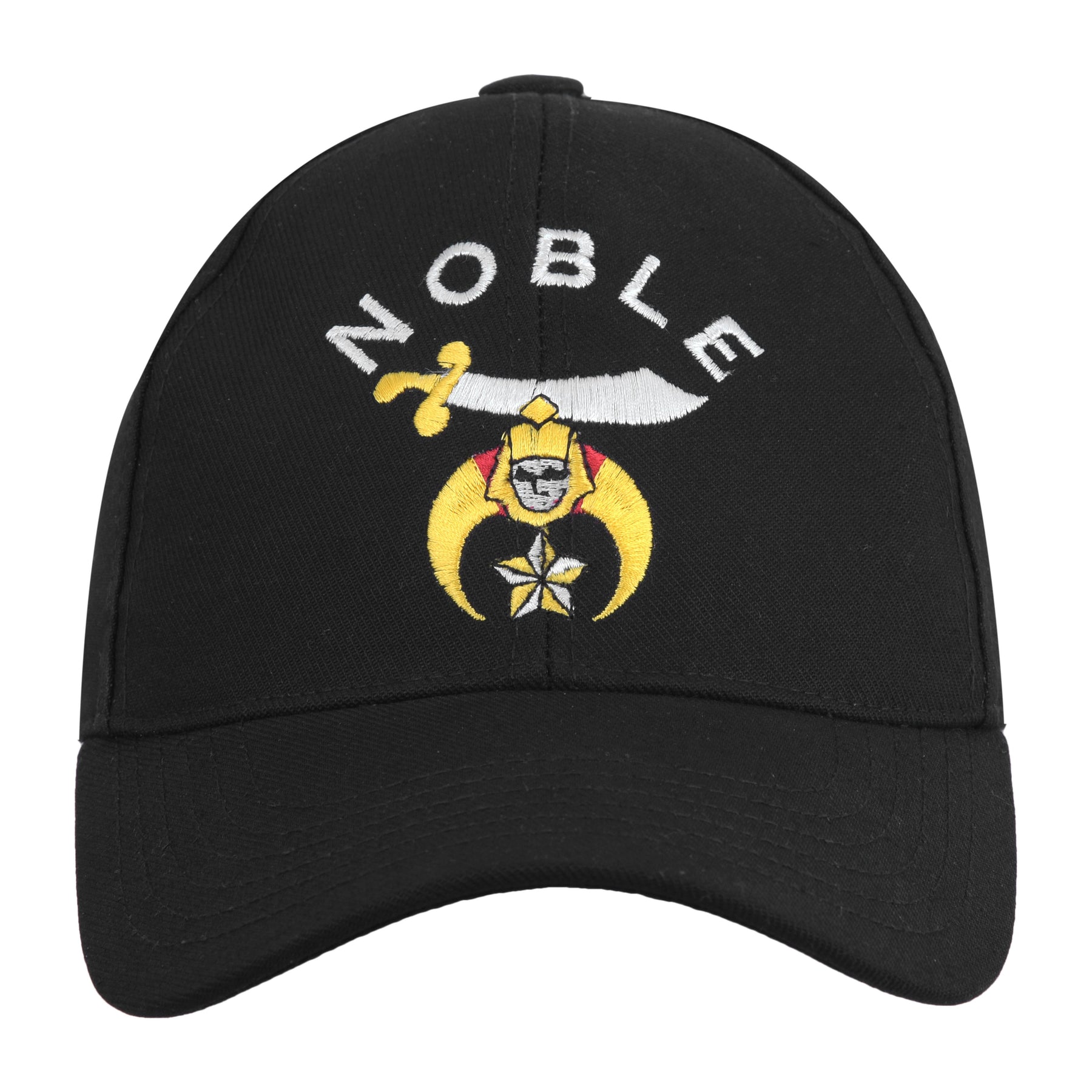 Shriners Baseball Cap - Black Elastic Stretch Band - Bricks Masons