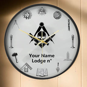 Widows Sons Clock - Frame with LED - Bricks Masons